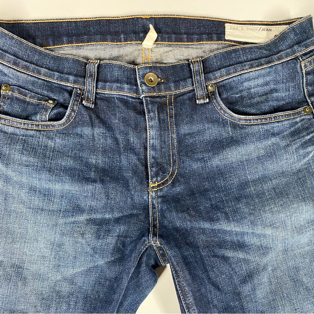 rag & bone Dark Wash Blue Straight-Leg Jeans - Picture 3 of 12